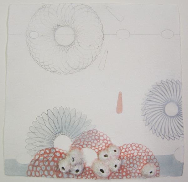 Works on paper by artist Sarah Lutz, collaboration with Beth Dary