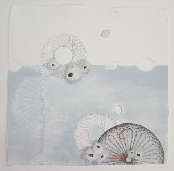 Works on paper by artist Sarah Lutz, collaboration with Beth Dary