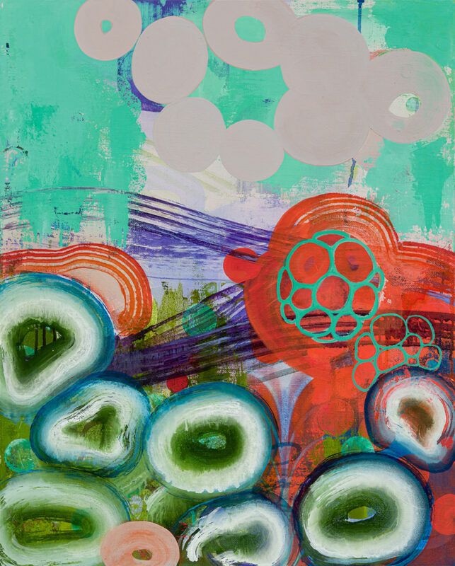 Slipstream l, oil on linen, 20 x 16 inches, 2020 - Artwork by Sarah Lutz