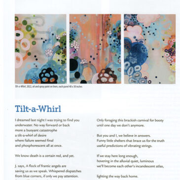 Art by Sarah Lutz, poetry by Mary Gannon in Provincetown Arts 2022-2023