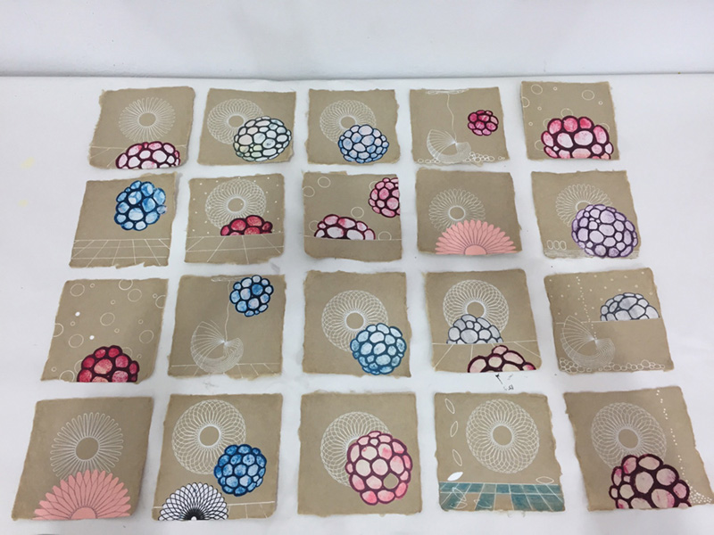 Morula drawings - work by artist Sarah Lutz, New York