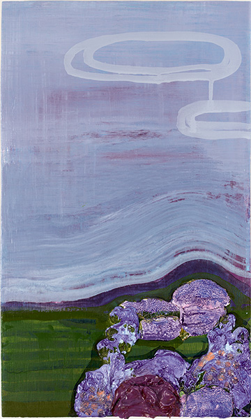 Domino XXV, oil on panel, 10 x 6 inches, 2025