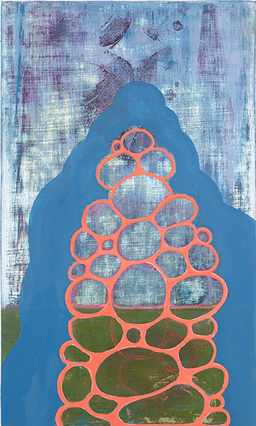 Domino XXVl, 2026, oil on panel, 10 x 6 inches - artwork by Sarah Lutz