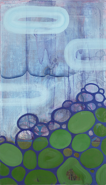 Domino XXVll, 2026, oil on panel, 10 x 6 inches - artwork by Sarah Lutz