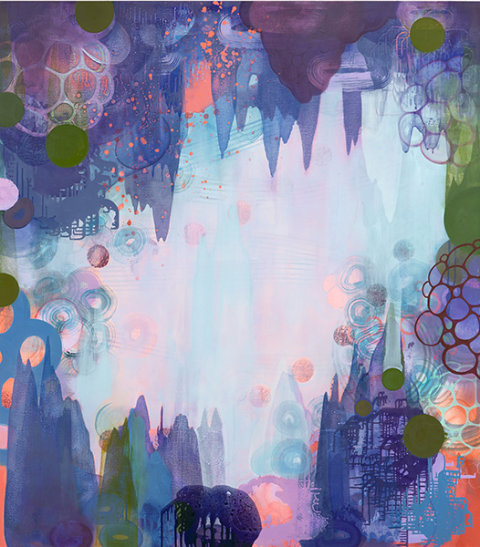 Pinball Wizard, 2025, oil on linen, 50 x 44 inches - artwork by Sarah Lutz